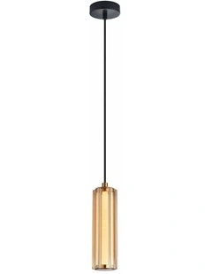 Freccia Interior LED Tri-CCT Glass with Curve Cylinder Pendant Lights