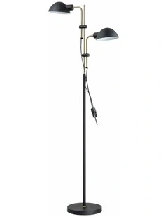 Tettu Adjustable Height Swivel Head Sand Black Floor Lamps