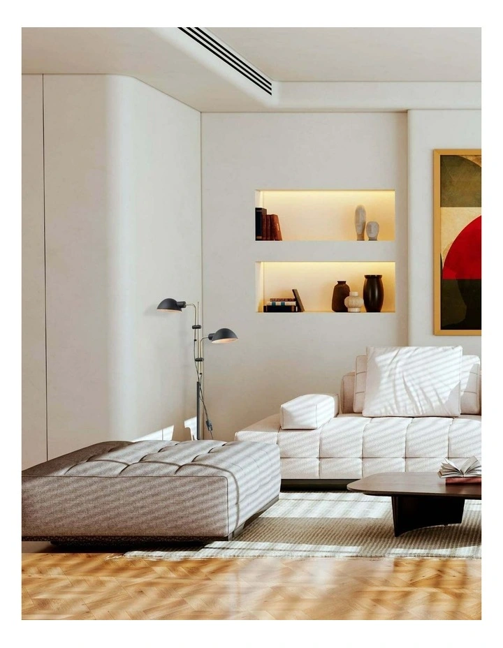 Tettu Adjustable Height Swivel Head Sand Black Floor Lamps image 2