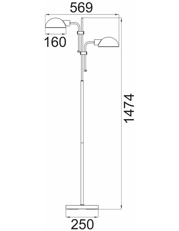 Tettu Adjustable Height Swivel Head Sand Black Floor Lamps image 3