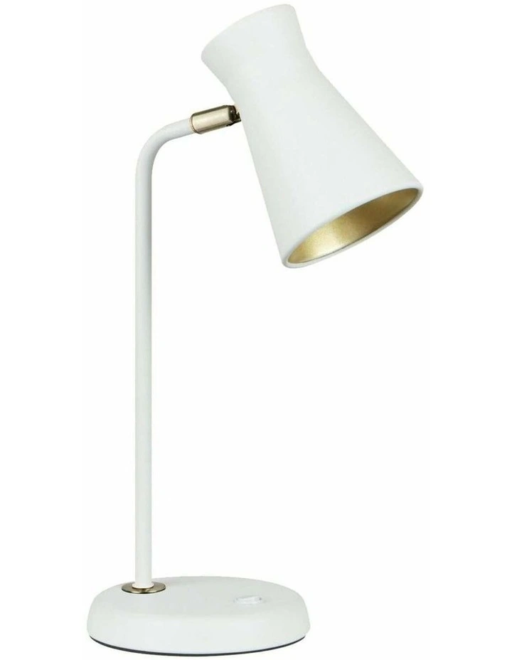 Mecto Cone Iron Adjustable Shade Antique Brass Highlight Table Lamps image 1