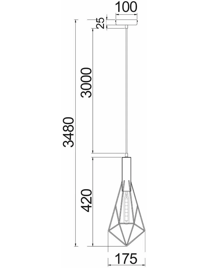 Small Diamond Shape Bird Cage Pendant Lights image 3
