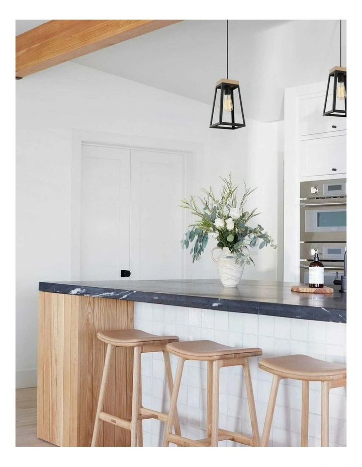 Lanterna Scandinavian Wood Trapezium Pendant Lights image 2