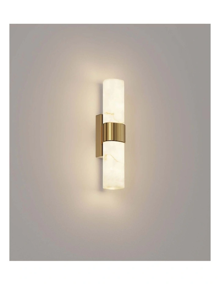 Flecha Interior Curved Faux Marble with Veining Effect Wall Lights image 3