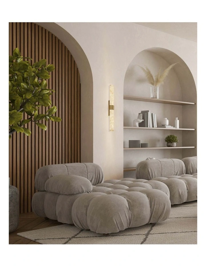 Flecha Interior Curved Faux Marble with Veining Effect Wall Lights image 5