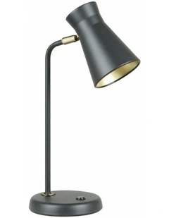 Mecto Cone Iron Adjustable Shade Antique Brass Highlight Table Lamps
