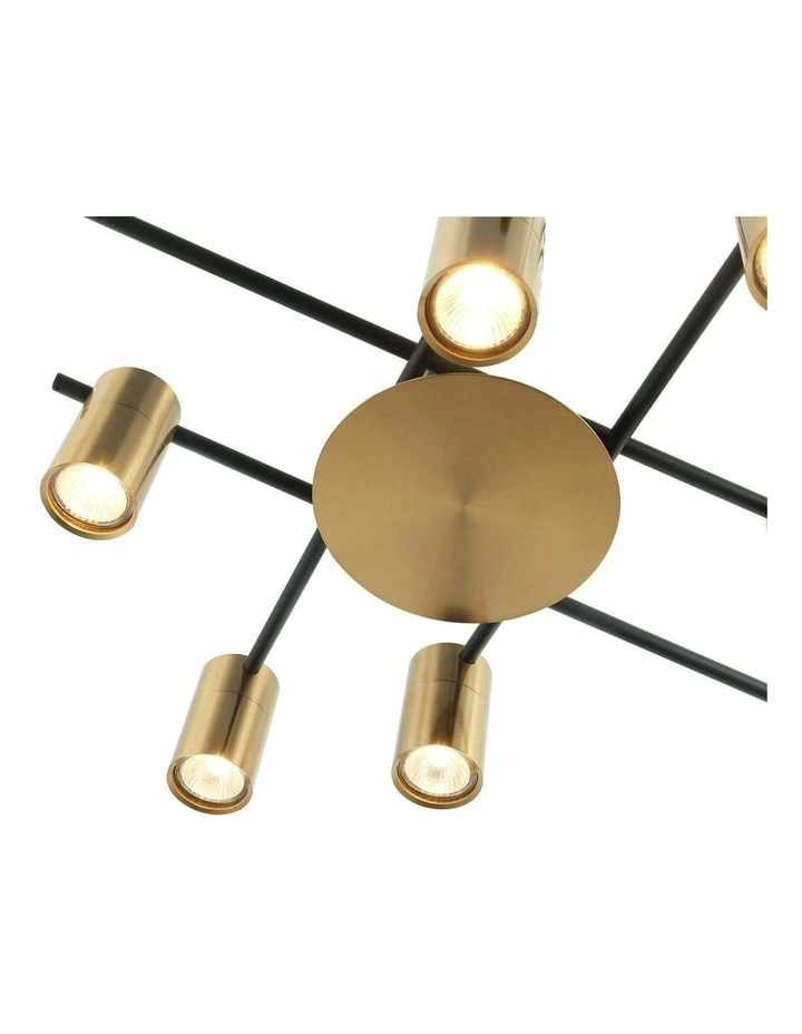 Tache Interior Spot Ceiling Lights (with Adjustable Antique Brass Heads) IP20 image 2