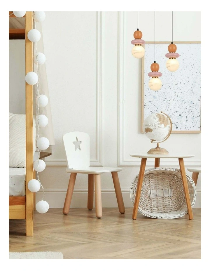 Tocado Interior Sandblasted Opal Diffuser Glass with Ceramic Bead Pendant Lights image 4