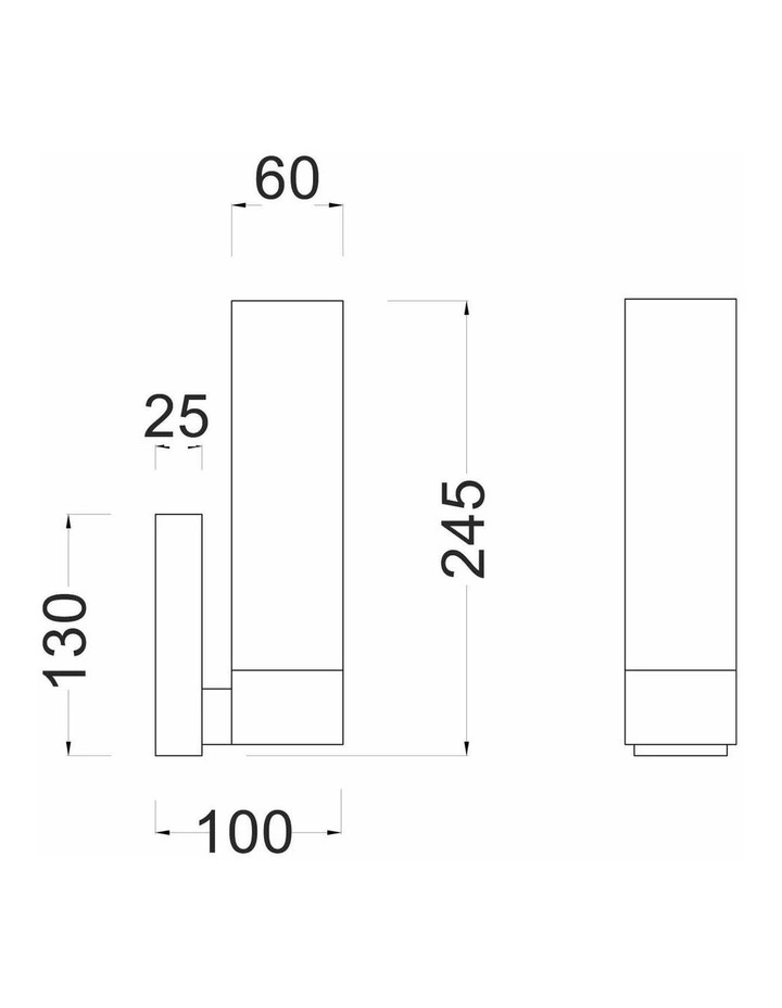 Vara Interior Tubular Up Opal Glass Wall Lights image 3