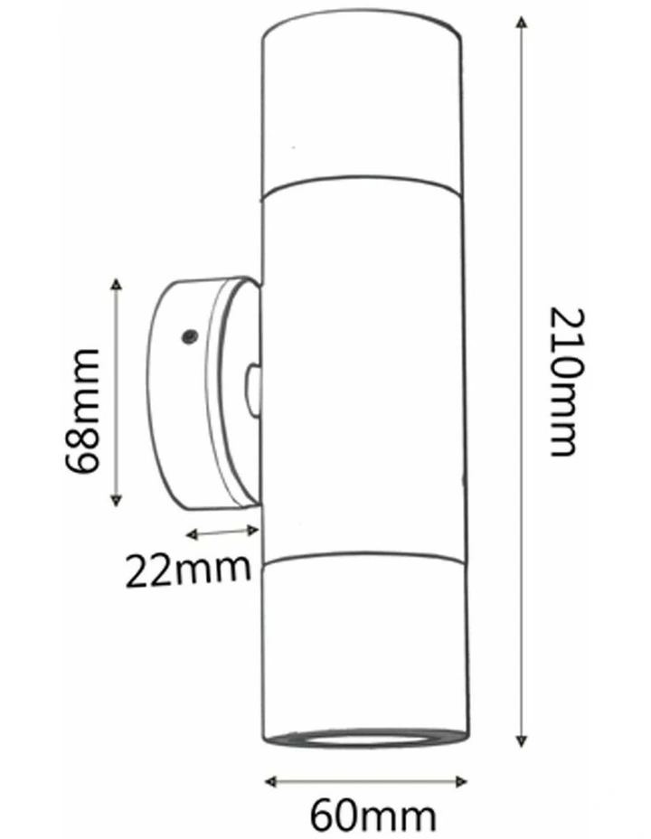 GU10 Exterior Wall Pillar Spot Lights (316 Stainless Steel) IP65 image 2