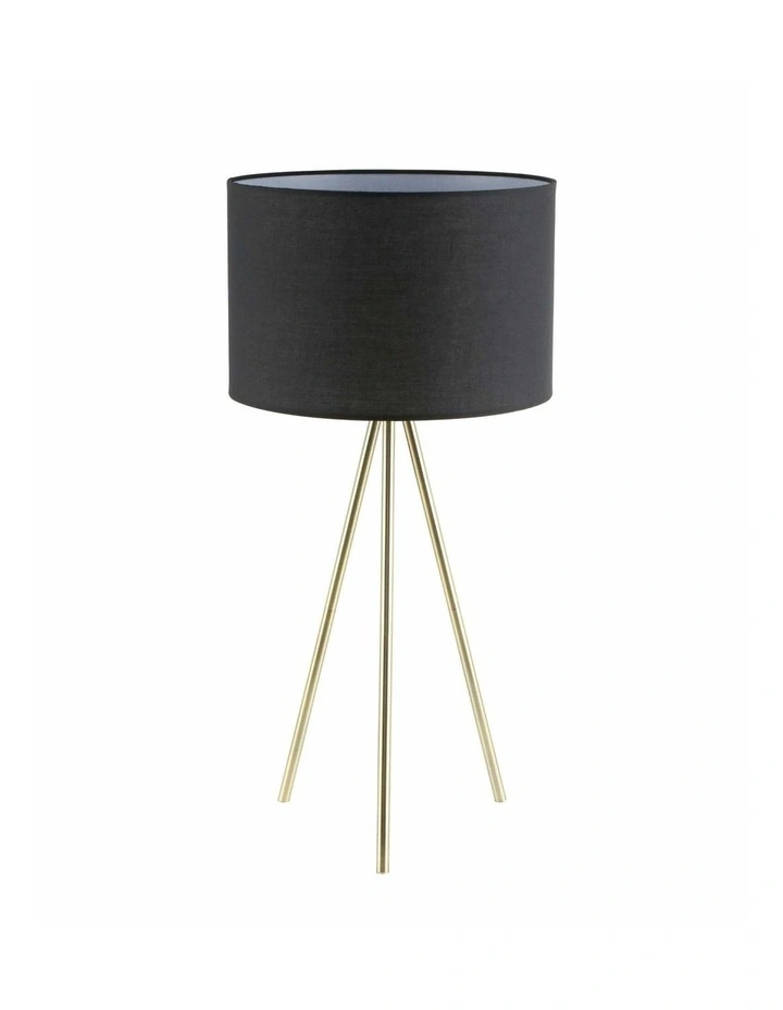 Jambes Drum Shade with Antique Brass Tripod Table Lamps image 1