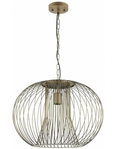Parrilla Interior Round Cage Iron Pendant Lights