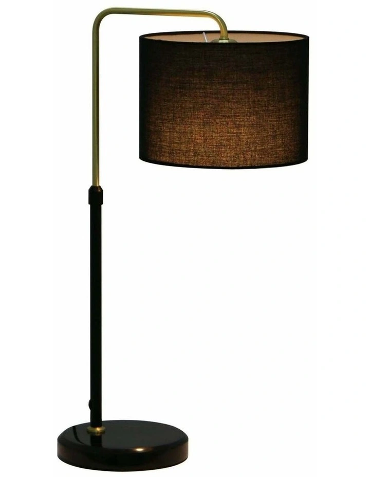 Arriba Drum Shade with Marble Base Height Adjustable Table Lamps image 2