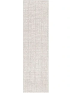 Toscana Distressed Lines Grey Beige Runner - TOS4