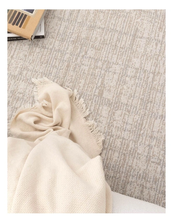 Toscana Distressed Lines Grey Beige Runner - TOS4 image 5