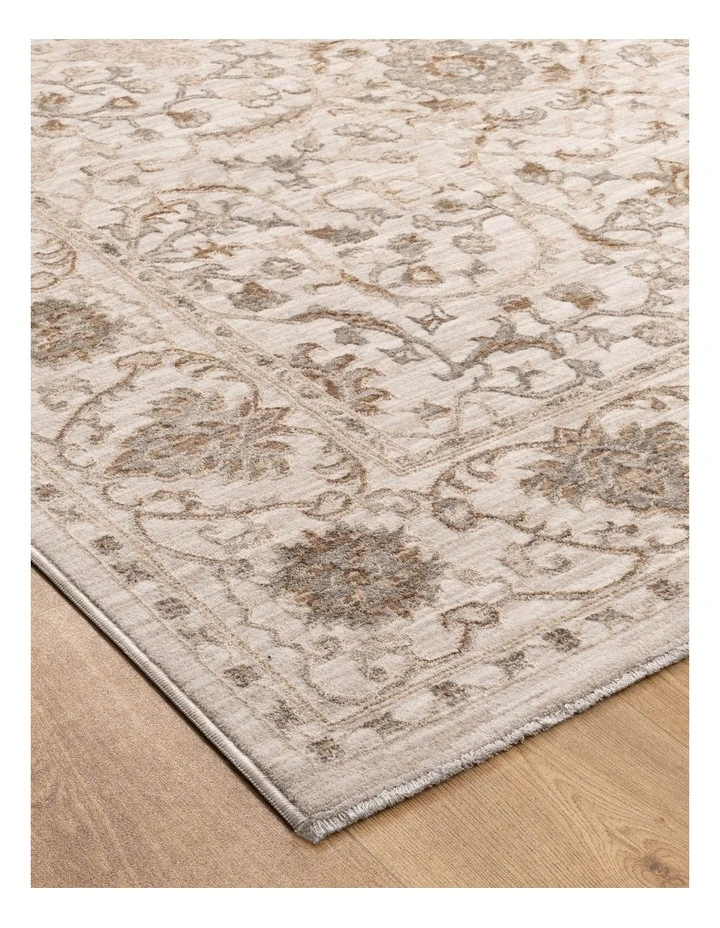 D104- Delphine Ivory Multi Vines Vintage Runner image 2