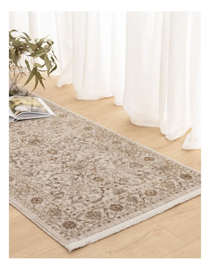D104- Delphine Ivory Multi Vines Vintage Runner image 4