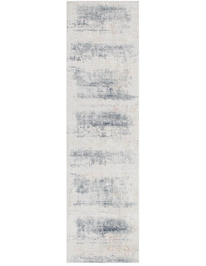 Toscana Distressed Splash Beige Blue Runner - TOS5 image 1