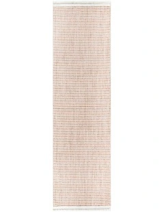 Berno Pink Ivory Loop Stripes Runner - B002
