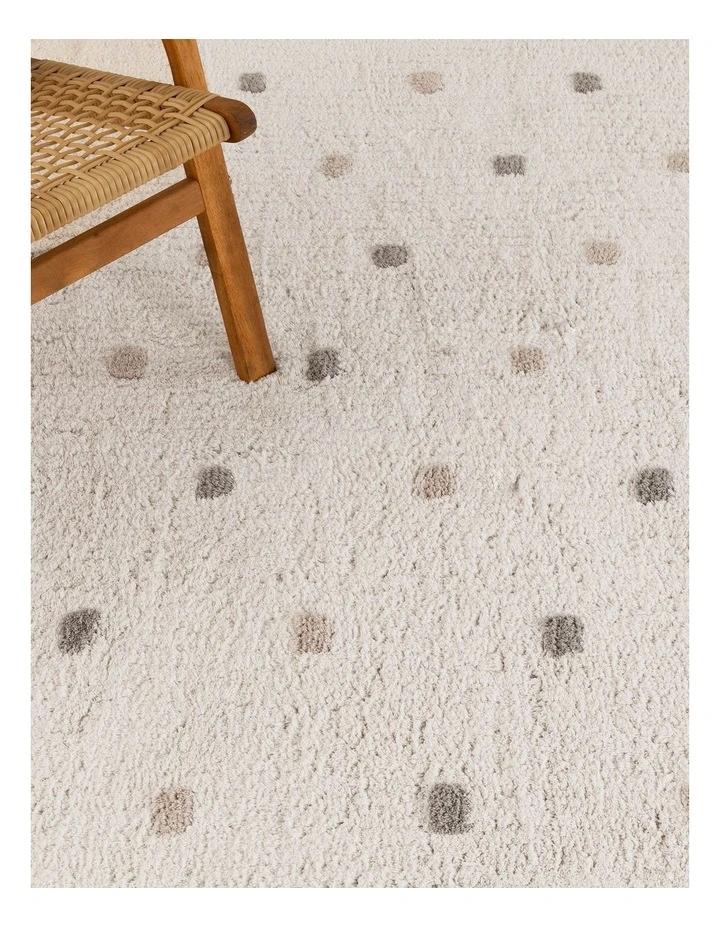 Mellow Round Scalloped Kids Rug White & Multi image 5