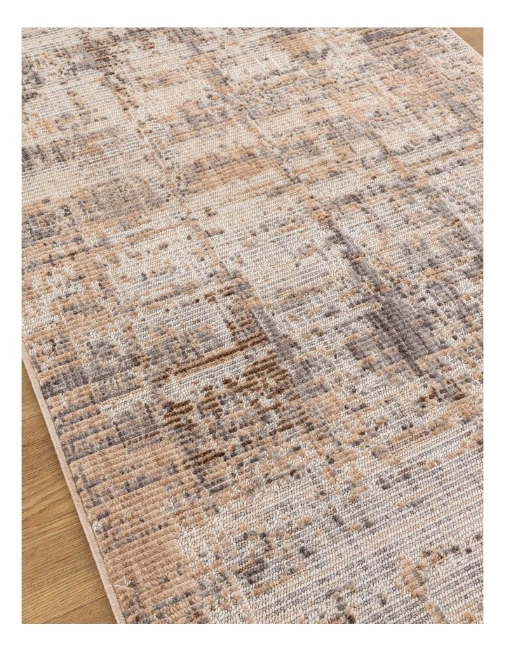 Cherie Distressed Look Watercolour Beige Grey Runner - CH08 image 5