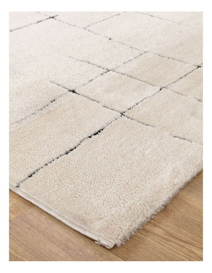 Mila Abstract Lines Black Cream Runner - MIL9 image 2