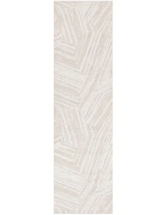 Toscana Geo Lines Beige Cream Runner - TOS1