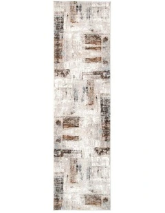 Expressions White and Light Blue Runner - Express13