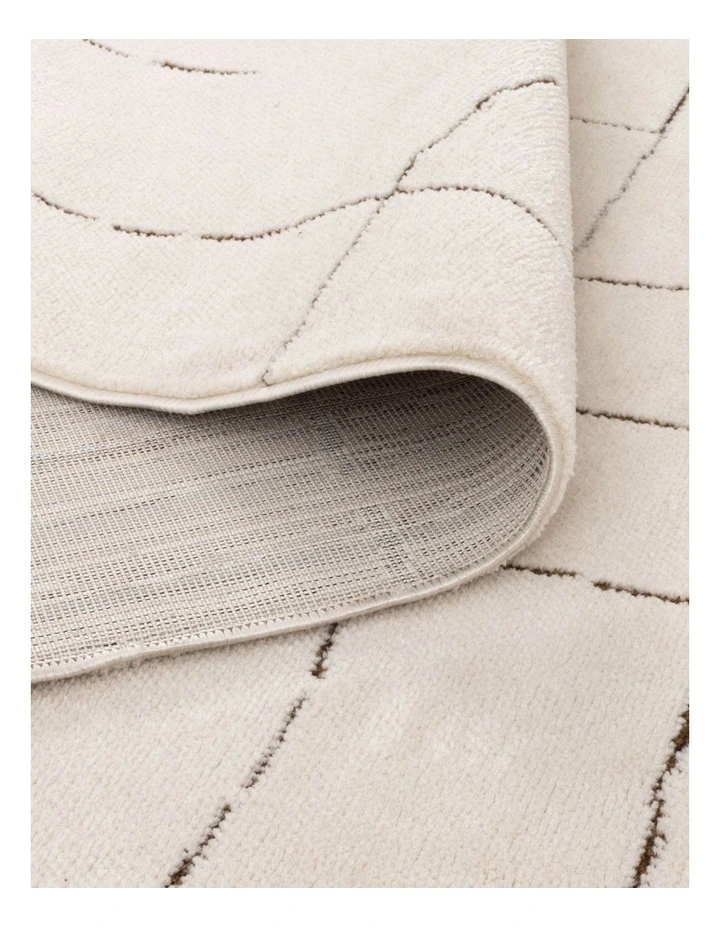 Mila Abstract Lines Brown Cream Runner - MIL10 image 3