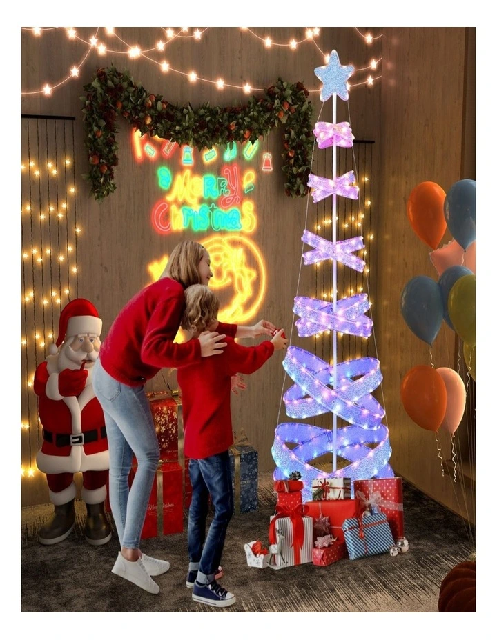210cm Spiral Outdoor Christmas Tree with 341 LED Lights image 6