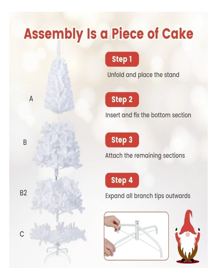 2.4m Artificial Christmas Tree Indoor Outdoor Holiday Decoration image 2