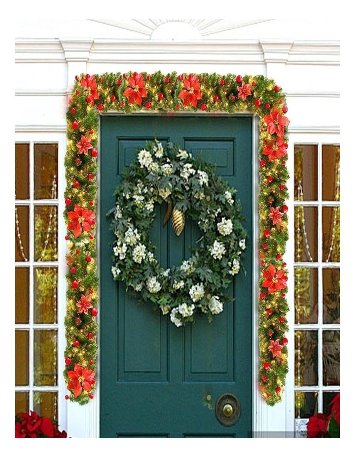 9ft Artificial Christmas Tree Garland Festive Xmas Decoration image 2