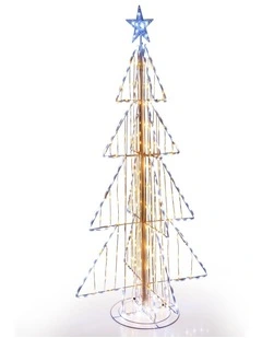 Artificial Christmas Tree with Hinged Branches & Metal Stand