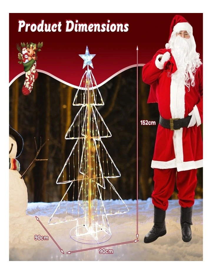 Artificial Christmas Tree with Hinged Branches & Metal Stand image 2