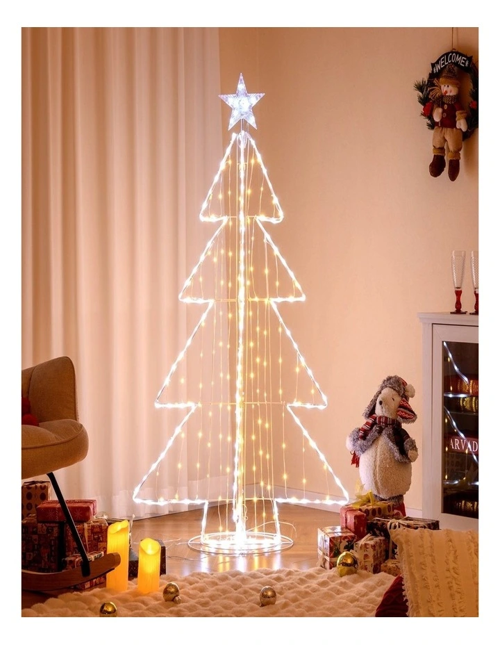 Artificial Christmas Tree with Hinged Branches & Metal Stand image 3