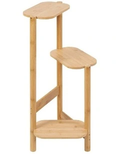 3-Tier Bamboo Plant Stand & Bonsai Display Rack  Indoor Outdoor Flower Pot Holder