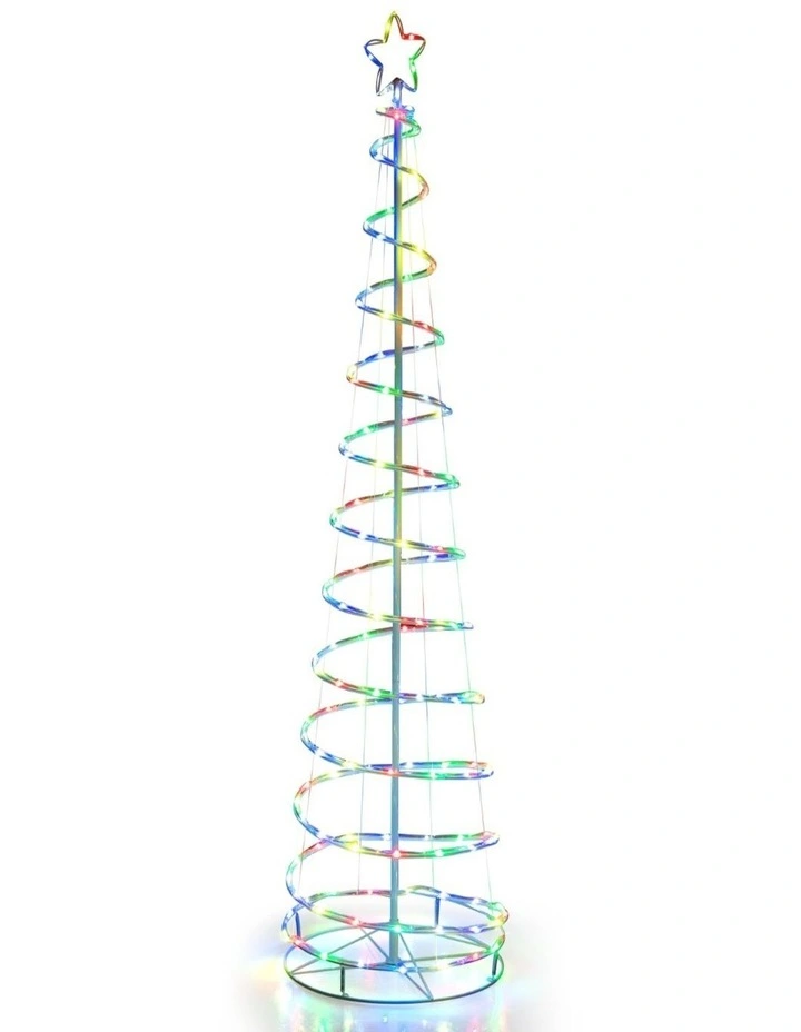 1.83m App-Controlled Spiral Christmas Tree with 135 LED Lights image 1
