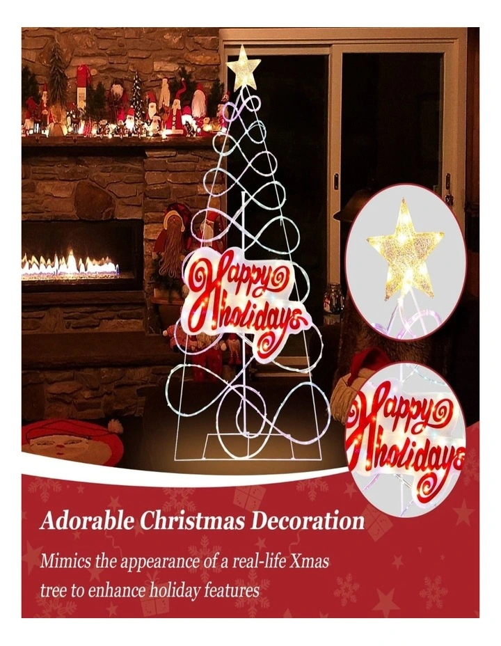 170cm Colourful Outdoor Christmas Tree with 216 LED Lights image 5