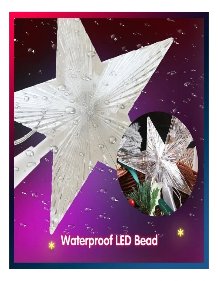 App-Controlled LED Christmas Tree Topper Star USB Outdoor Xmas Light image 2