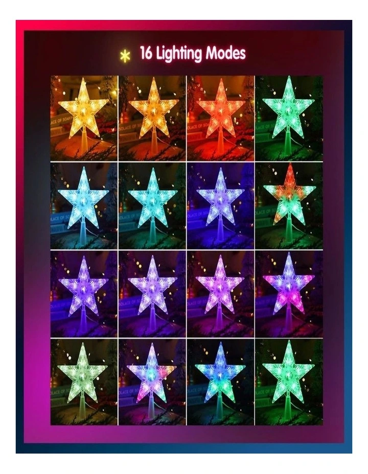 App-Controlled LED Christmas Tree Topper Star USB Outdoor Xmas Light image 3