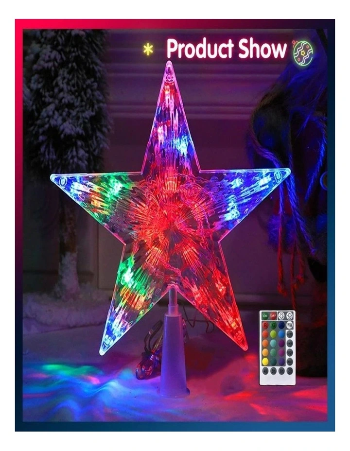 App-Controlled LED Christmas Tree Topper Star USB Outdoor Xmas Light image 5