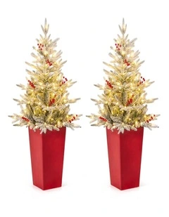Snow Flocked Artificial Christmas Tree Winter Xmas Home Decoration