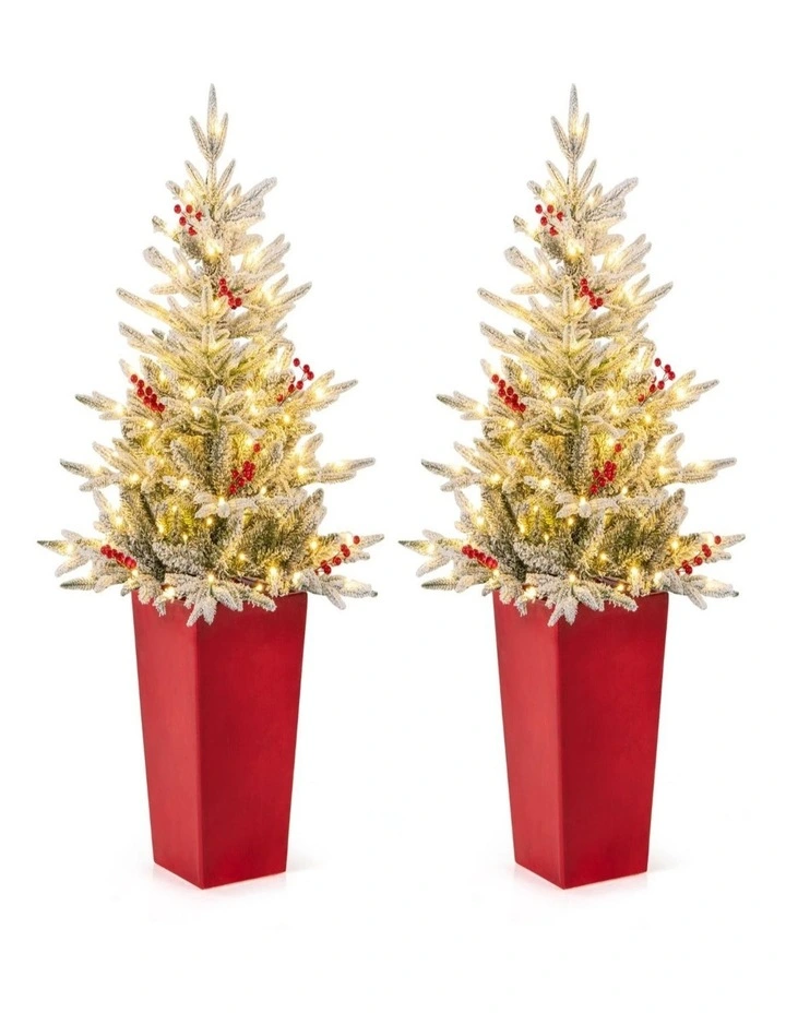 Snow Flocked Artificial Christmas Tree Winter Xmas Home Decoration image 1