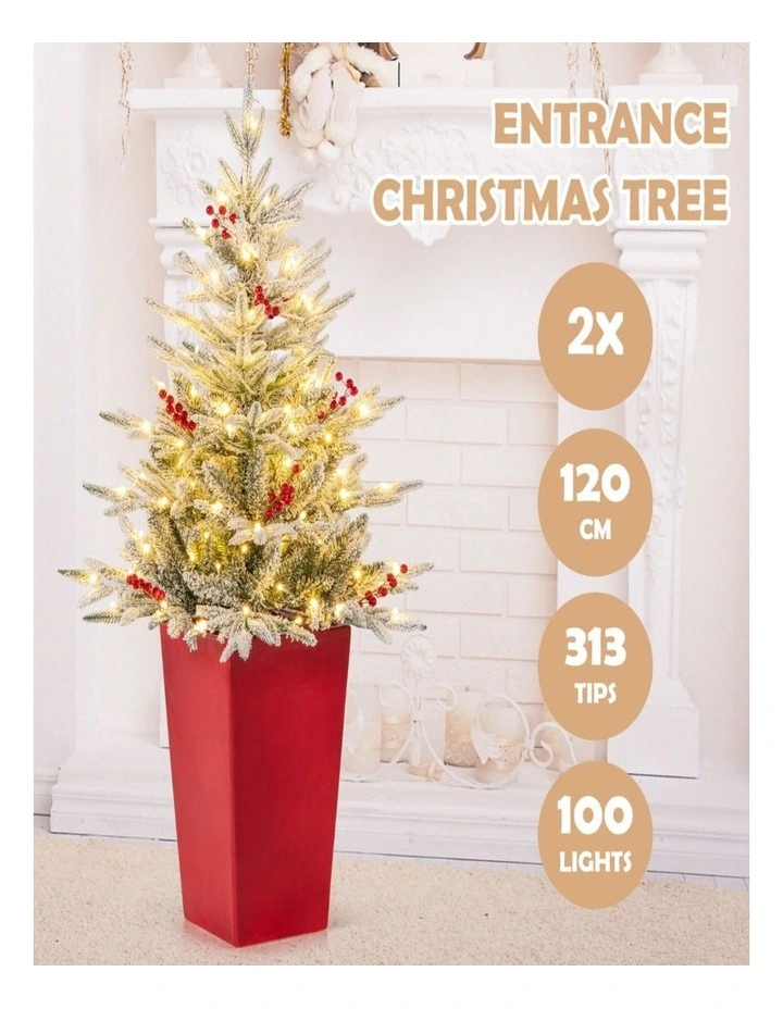Snow Flocked Artificial Christmas Tree Winter Xmas Home Decoration image 3
