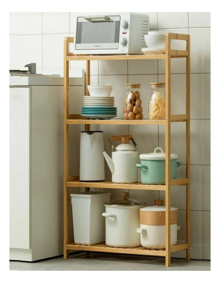 4-Tier Bamboo Plant Stand & Storage Shelf Indoor Flower Pot Display Rack image 2