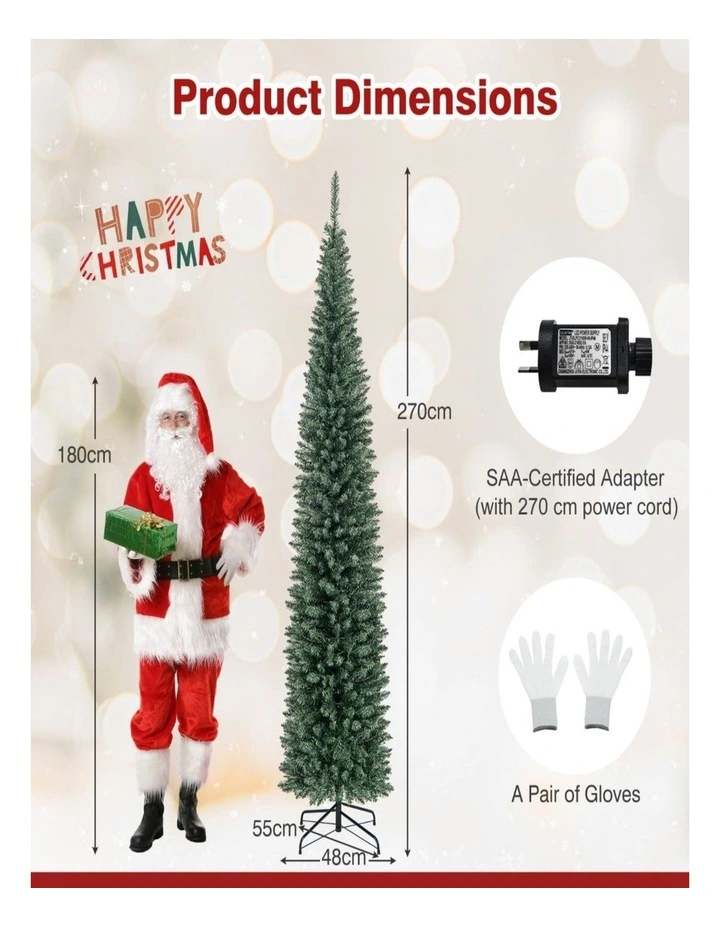 Artificial Christmas Tree with Full Branch Tips Festive Xmas Decor image 3