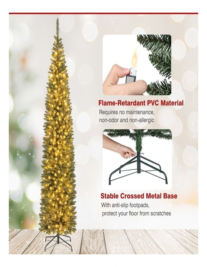 Artificial Christmas Tree with Full Branch Tips Festive Xmas Decor image 5