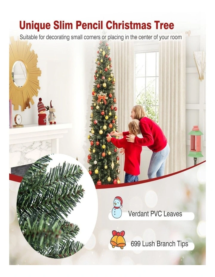 Artificial Christmas Tree with Full Branch Tips Festive Xmas Decor image 6