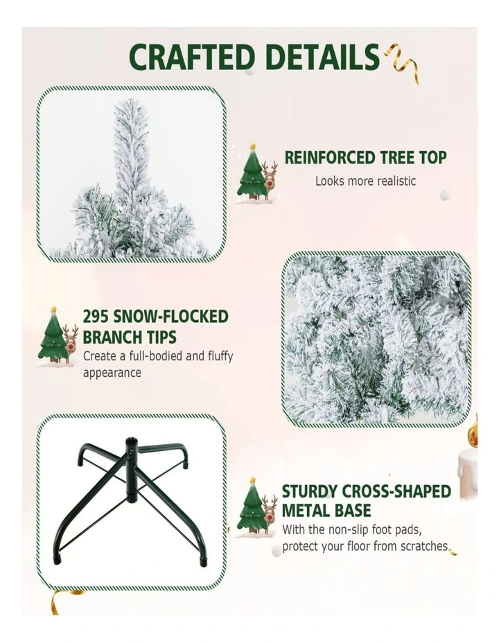 Pre-Lit Artificial Christmas Tree with Warm White LED Lights image 4