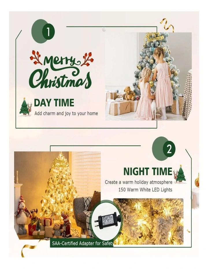 Pre-Lit Artificial Christmas Tree with Warm White LED Lights image 5